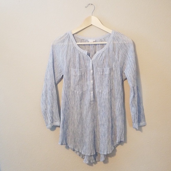 Club Monaco Tops - Club Monaco Blue and White Striped Top XS